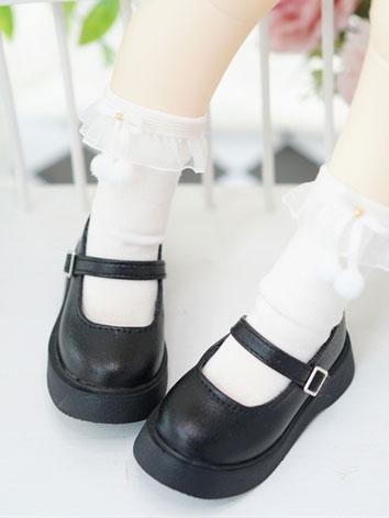 BJD Doll Round Toe Black Brown Shoes for MSD/YOSD Size Ball Jointed Doll