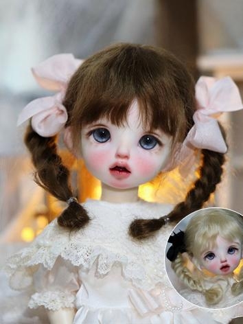 BJD Wig Mohair Double Twist Braids Hair for MSD/YOSD Size Ball Jointed Doll