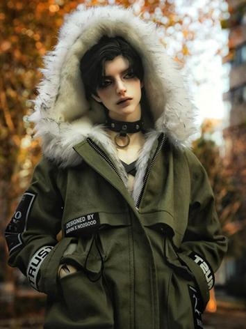 BJD Clothes Male Female Parka Suit for POPO68 73 ID75 HID MSD SD Size Ball-jointed Doll