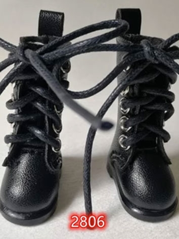 Bjd Shoes Black Martin boots 2806 for 1/12 Size Ball-jointed Doll