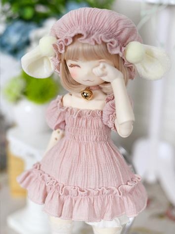 Bjd ClothesPink Dress【Pink lamp】for SD/MSD Ball-jointed Doll