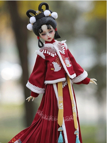 BJD Clothes Red Dress for MSD/SD16/SDGR Size Ball-jointed Doll