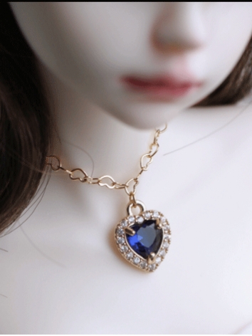 BJD Accessories Necklace Ocean Heart for SD/MSD Size Ball-jointed Doll