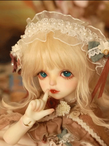 BJD Wig Light Gold Mohair for YOSD Size Ball-jointed Doll
