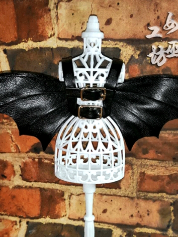 BJD Leather Vampire Devil Wing Vest for MSD/YOSD Ball-jointed doll