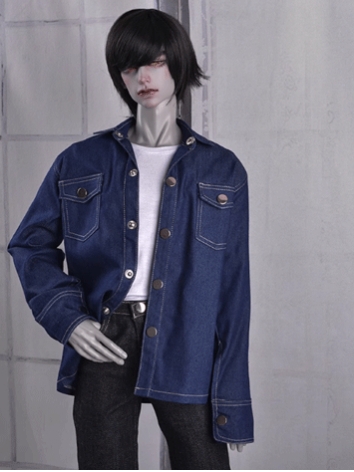 BJD Clothes Boy Denim Shirt for MSD/SD/70cm/73cm/ID75 Size Ball-jointed Doll