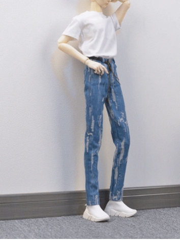 BJD Clothes Male Female Trousers Casual Jeans for MSD/SD/70cm/75cm Size Ball-jointed Doll