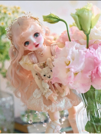 BJD Wig 1/6 Princess Peach Curly Hair WG622072A for YOSD Size Ball-jointed Doll