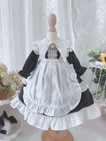 BJD Clothes Black and White Wesern Style Dress Set for SD/MSD/YOSD/BLYTHE Size Ball Jointed Doll