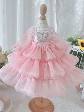 BJD Clothes Pink Wesern Style Dress Set for SD/MSD/YOSD/BLYTHE Size Ball Jointed Doll