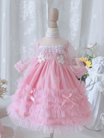 BJD Clothes Pink Dress Set for SD/MSD/YOSD/BLYTHE Size Ball Jointed Doll