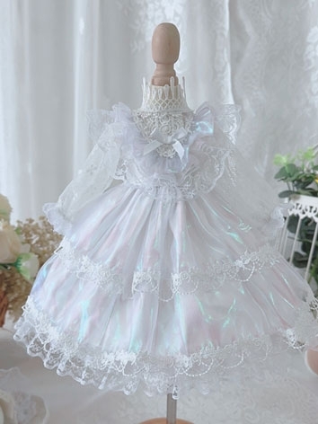 BJD Clothes White Dress Set for SD/MSD/YOSD/BLYTHE Size Ball Jointed Doll