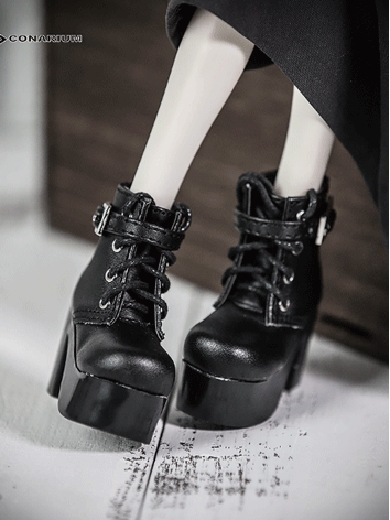 BJD Shoes Female Leather High Heel Boots for MSD Size Ball-jointed Doll