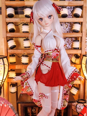 BJD Clothes White and Red S...