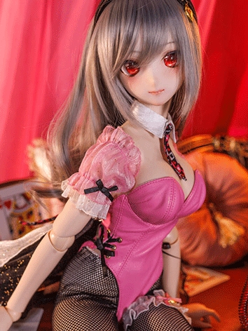 BJD Clothes Pink Gambling House Rabbit Suit for DD Size Ball Jointed Doll