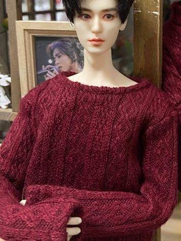 BJD Clothes Male Red Sweate...