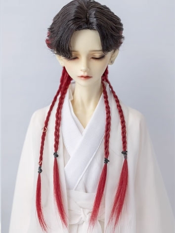 BJD Wig Long Milk Center Parting Hair for SD Size Ball Jointed Doll
