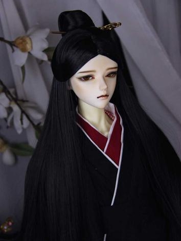 BJD Wig Boy Black Ancient Styled Wig Hair for SD/MSD Size Ball-jointed Doll
