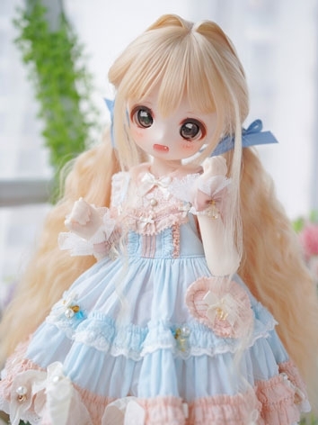BJD Female Wig Long Bunches High Temperature Hair for SD/MSD/YOSD Size Ball Jointed Doll
