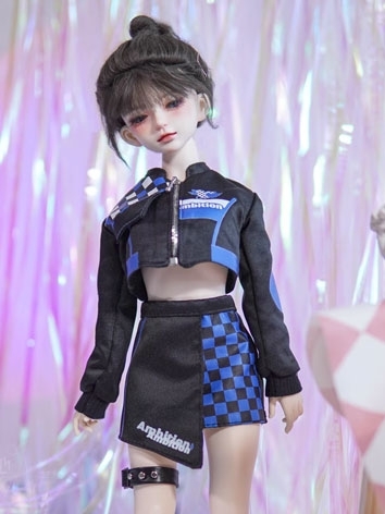BJD Clothes Pink Blue Racing Suit for MSD Ball-jointed Doll