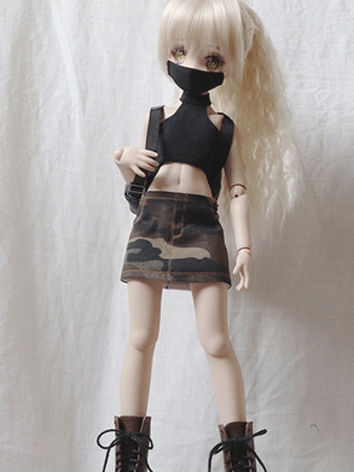 BJD Clothes Camouflage Skirt for YOSD/MSD Size Ball Jointed Doll