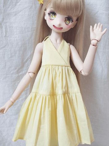 BJD Clothes Summer Yellow Dress for SD/MSD/YOSD Size Ball Jointed Doll