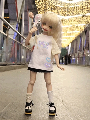 BJD Clothes Daily Casual Sweet T-shirt for SD/MSD/YOSD Size Ball Jointed Doll
