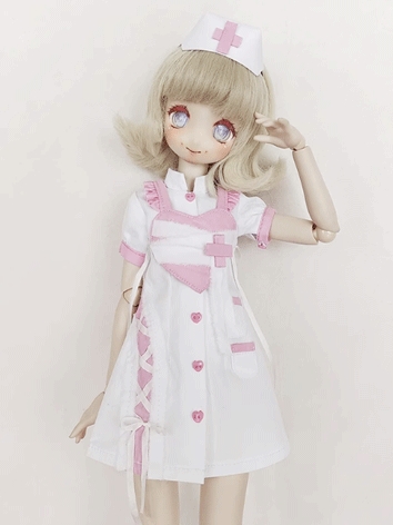 BJD Clothes Nurse Uniform Dress for MSD/YOSD Size Ball Jointed Doll
