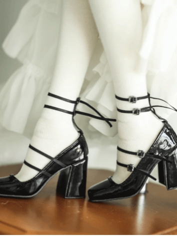 BJD Shoes Square Toe High-heel Shoes for SDGR Size Ball-jointed Doll