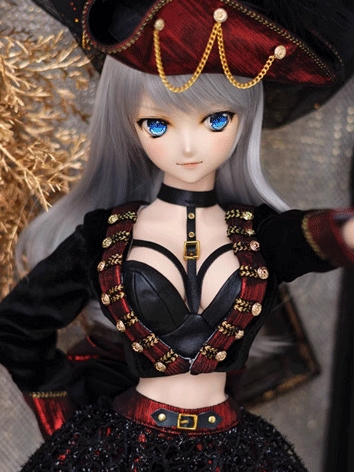 BJD Clothes Pirate Captain Dress Suit for DDL Size Ball Jointed Doll