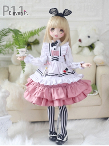 BJD Doll Clothes Alice Preppy Style Dress Suit Fit for MSD/MDD Size Ball-jointed Doll