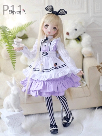BJD Doll Clothes Alice Preppy Style Dress Suit Fit for MSD/MDD Size Ball-jointed Doll