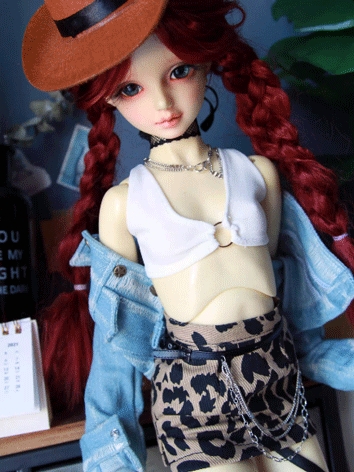 BJD Clothes Denim Coat Hot Skirt Suit for DD/MSD/MDD Size Ball-jointed Doll