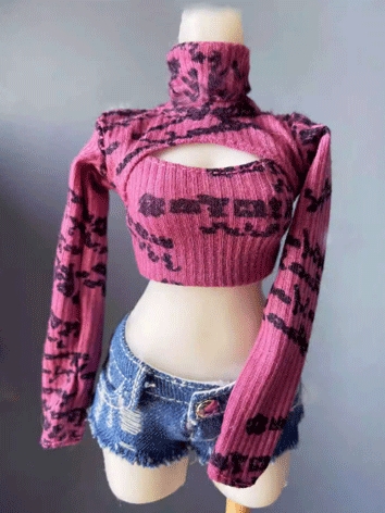 BJD Clothes Fashion Pink Hot Top for SD/MSD Size Ball-jointed Doll