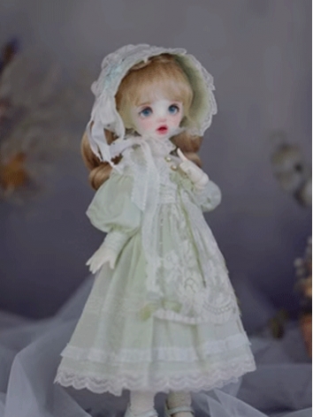 BJD Clothes Oil Painting Girl Vintage Dress Suit for YOSD Size Ball-jointed Doll