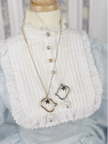 BJD Doll Cat Head Star Necklace Sweater Chain for SD/MSD Size Ball Jointed Doll