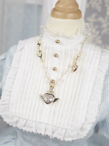 BJD Doll Heart Wing Necklace Sweater Chain for SD/MSD Size Ball Jointed Doll