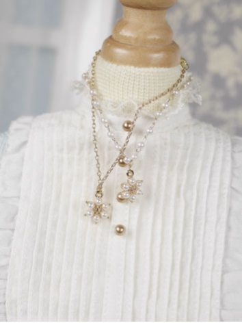 BJD Doll Mini Pearl Snowflake Necklace Collarbone Chain for SD/MSD/YOSD Size Ball Jointed Doll