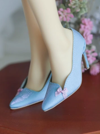 BJD Shoes Macaron Satin Face Stiletto Heels Shoes for SD Size Ball-jointed Doll