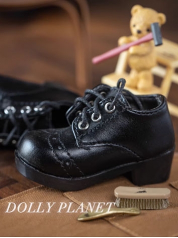 BJD Shoes Male Low-top Lace-up Leather Shoes for MSD Size Ball-jointed Doll