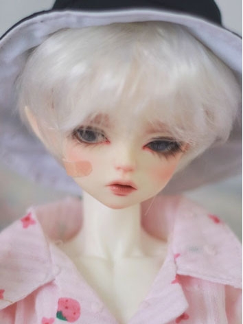 BJD Wig White Short Milk Hair for SD Size Ball-jointed Doll