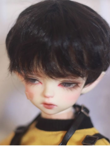 BJD Wig Black Brown Short Milk Hair for SD Size Ball-jointed Doll