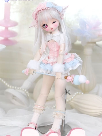 BJD Clothes Puff (Pao Fu) Outfit Girl Dress Set for MSD Size Ball-jointed Doll