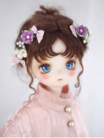 BJD Wig Dark Brown Mohair for SD/MSD/YOSD Size Ball-jointed Doll