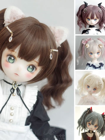 BJD Wig Bunches Horsetail High Temperature Hair for SD/MSD/YOSD Size Ball-jointed Doll