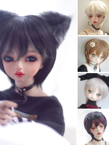 BJD Wig Short High Temperature Hair for SD/MSD/YOSD Size Ball-jointed Doll