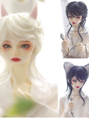 BJD Wig Short Wolf Tail Imitation Mohair for SD/MSD Size Ball-jointed Doll