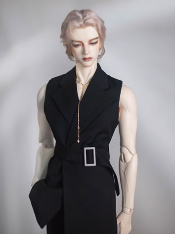BJD Clothes Black Long Type Vest for SD17/Normal70/ Muscle75cm/ID72 Size Ball-jointed Doll