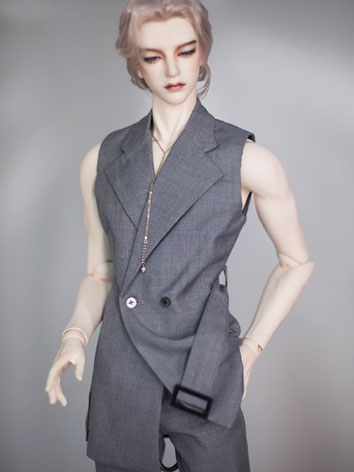 BJD Clothes Gray Long Type Vest for SD17/Normal 70/ Muscle75cm/ID72 Size Ball-jointed Doll