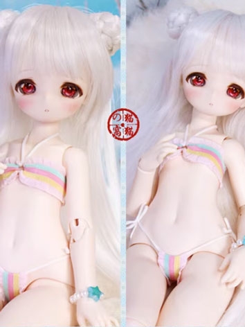 BJD Clothes Girl  Macaron Rainbow Suit for 1/3 1/4 Ball-jointed Doll